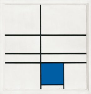 Composition with Double Line and Blue 1935