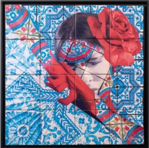 Las obras de arte de O Gringo y la cultura sobre un azulejo